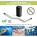 Collapsible Straw Reusable Stainless Steel, Folding Drinking Straws Keychain Foldable Final Premium Food-grade Portable Set with Hard Case Holder Cleaning Brush for Travel, Household, Outdoor-Black