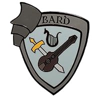 Dark Spark Decals Bard Class Shield - 1.5" Enamel Pin, Great for Tabletop Gamers