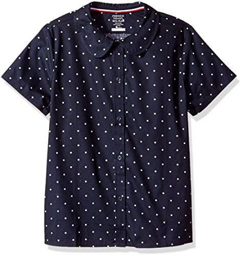 French Toast Girls' Short Sleeve Peter Pan Collar Blouse (Standard & Plus)