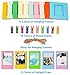 JamBer Colorful Bundle Kit Accessories for Fujifilm Instax Mini 7/7S/8/8+/ 9/25/ /50S/70/90 Camera,Include Pattern Stickers,Sticker Frames,Desk Frames,Hanging Frame with Clips & String