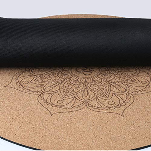 Mooyod-Yoga-Mat-Little-Round-Cork-Rubber-60x60cmx3mm-Non-Slip-Yoga-Cushion-Meditation-Cushion-Pad-Pilates-Pad-for-Home-Outdoor