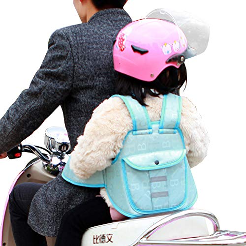Olpchee Multipurpose Children Motorcycle Safety Belt/Kids Electric Vehicle Safety Harness/Toddler Walking Helper/Baby Feeding Seat Belt (Blue,Waterproof Oxford) - Thumbnail 6