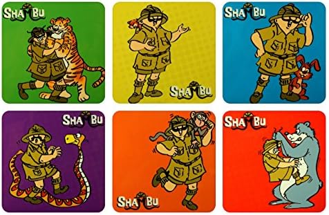 Eco Corner Ack Colour Shambu Coasters 8.8 cm x 8.8 cm x 0.6 cm Multi-color