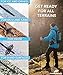 FREEMOVE Trekking Poles Collapsible, Lightweight Ultra Strong Aluminum 7075 Sticks for Hiking and Walking with Cork Grips, Quick Locks, Fully Equiped Accessories Gear for Men and Women