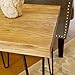 WELLAND Square Old Elm Wood End Table Rustic Surface Side Table