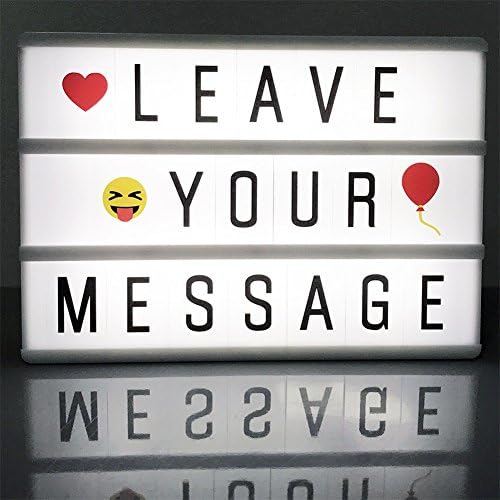 Magnetic Light Box A6 Cinematic LED Lightbox DIY Free Combination Cinema Light Box for Home, Wedding, Room, Party, Photoshoots Wall Decorating( 90 Letters )