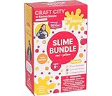 Craft City Karina Garcia Make Your Own Slime Essentials Kit | Borax Free | Non-Toxic | Red + Yellow Pack | Glitter | DIY Slime Essentials and Supplies | Slime Arts and Crafts | Pro-Edition | Ages 8+