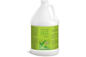 Seven Minerals Organic Aloe Vera Gel from freshly cut 100% Pure Aloe - 1 Gallon - HighestQuality, Texas grown, Vegan, Unscented - For Face, Skin, Hair, Sunburn Relief - Bulk DIY (128 Fl Oz)