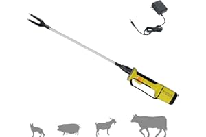VET.PLUS VETPLUS Rechargeable Cattle Prod for Livestock Cow, Dog, Hog, Goat, and Sheep Animal Prod with LED Torch Light, Equipped with Flexible Shaft. (38 1/2 inch)