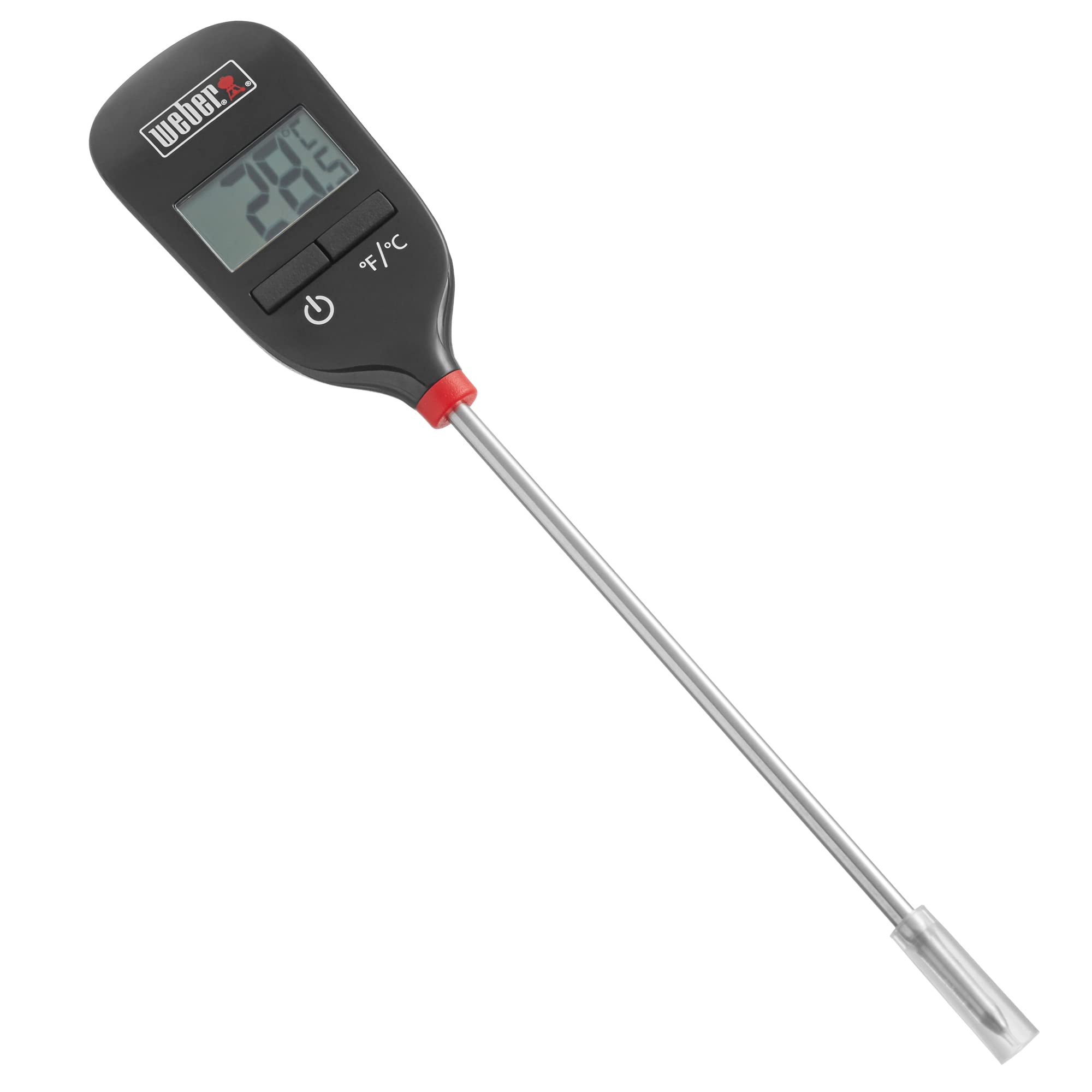 Weber Instant-Read Digital Thermometer/Quick & Precise Temperature Measurement in °C and °F, Accurate in 15 Seconds, Auto Shut-Off, Easy-Read Display, 0.8 x 3.3 x 20.5 cm