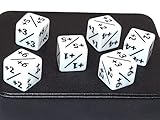 6 Pack of White Dice Counters +1/+1 for MTG Magic The Gathering and Others
