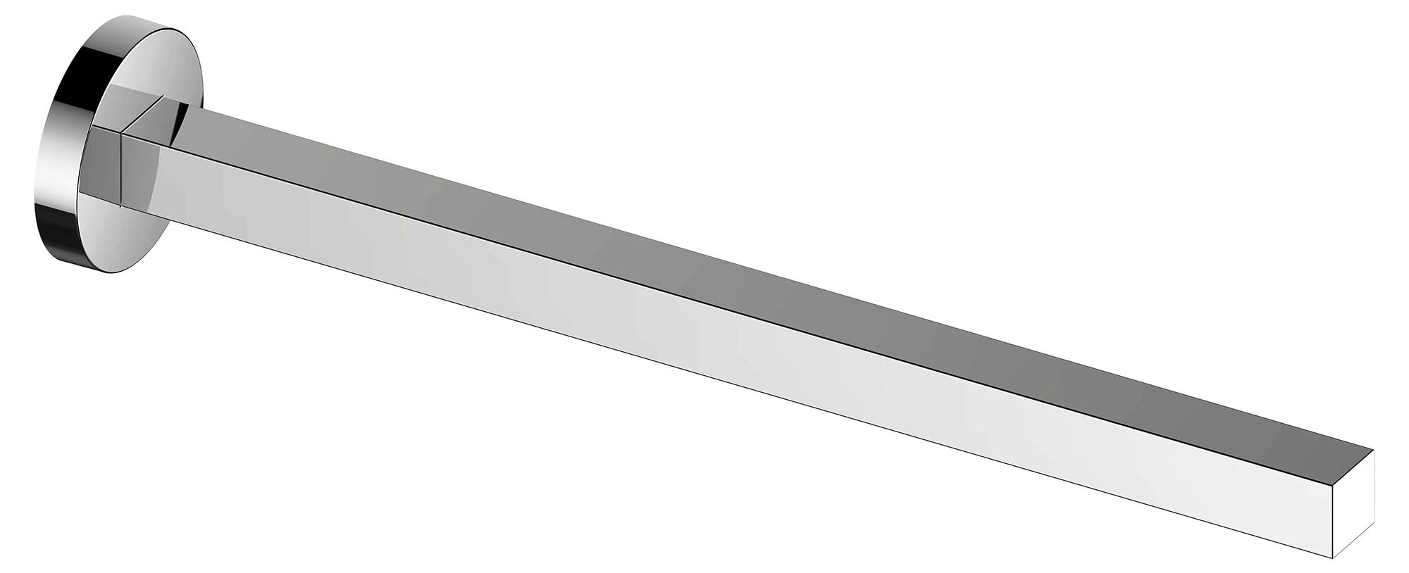 Keuco Metal Towel Rail High Gloss Chrome Plated Single Arm Rigid 34 cm Deep for Bathroom and Guest Toilet Wall Mounted Edition 90