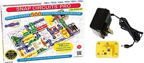 Snap Circuits PRO SC-500 Electronics Discovery Kit With Battery Eliminator
