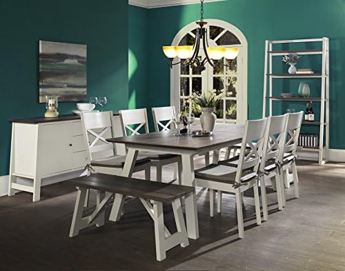 Milan 9-piece Extension Dining Table Set for 8 (Cross Back Chairs &amp; Benches)