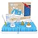 Baby Bottle Drying Rack, Large, Blue - Kids Dish and Accessories Dryer Stand and Drainer Mat