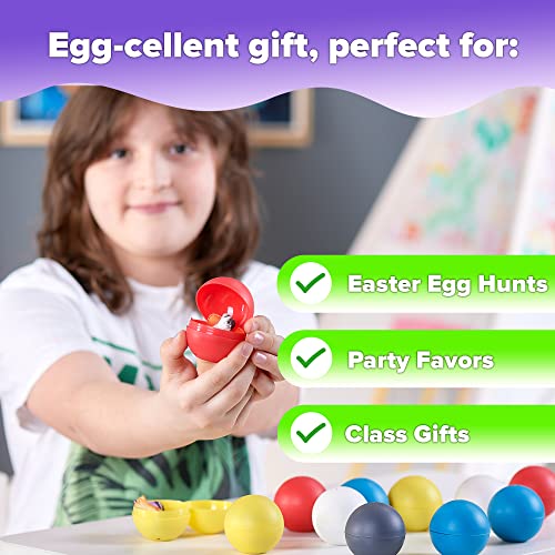 12 Plastic Eggs with Animal Toys Inside Birthday Party Favors Surprise Eggs Hunt Toys for Boys
