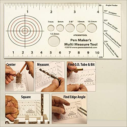 PSI Woodworking PKMMTOOL Pen Maker's 7-in-1 Multi-Measure Tool
