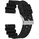 JIEANTE Silicone Watch Bands 20mm 22mm 24mm Quick Release Rubber Watch Bands for Men and women