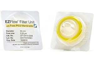 Foxx Life Sciences 371-2415-OEM PES EZFlow Syringe Filter, Sterile, 33 mm Diameter, 2 µm Pore Size (Pack of 100)