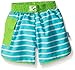 i play. by green sprouts baby-boys Trunks with Built-in Reusable Swim Diaper,Aqua Stripe,6mo