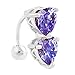 HuntGold 1X Charming Navel Rings Fashion Belly Ring Dangle Body Piercing Jewelry(Pink)