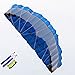 Besra Huge 102inch Dual Line Parachute Stunt Kite with Flying Tools 2.6m Power Parafoil Kites Outdoor Fun Sports for Beach & Park (102inch Blue)