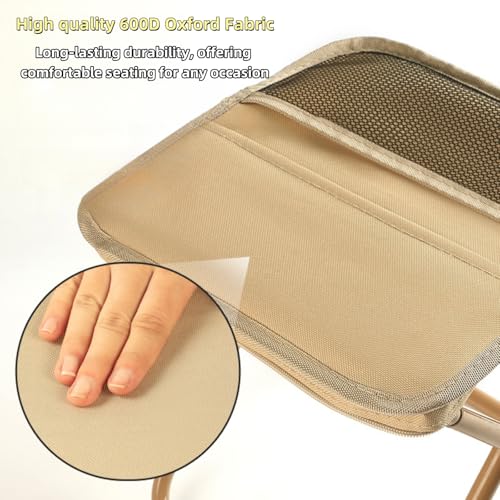Ryfpdml Folding Stool, Portable Camping Stool Foldable Lightweight Camping Stool Mini Outdoor Folding Lazy Chair Collapsible Stool for Camping Fishing Picnic Hiking home (Black)