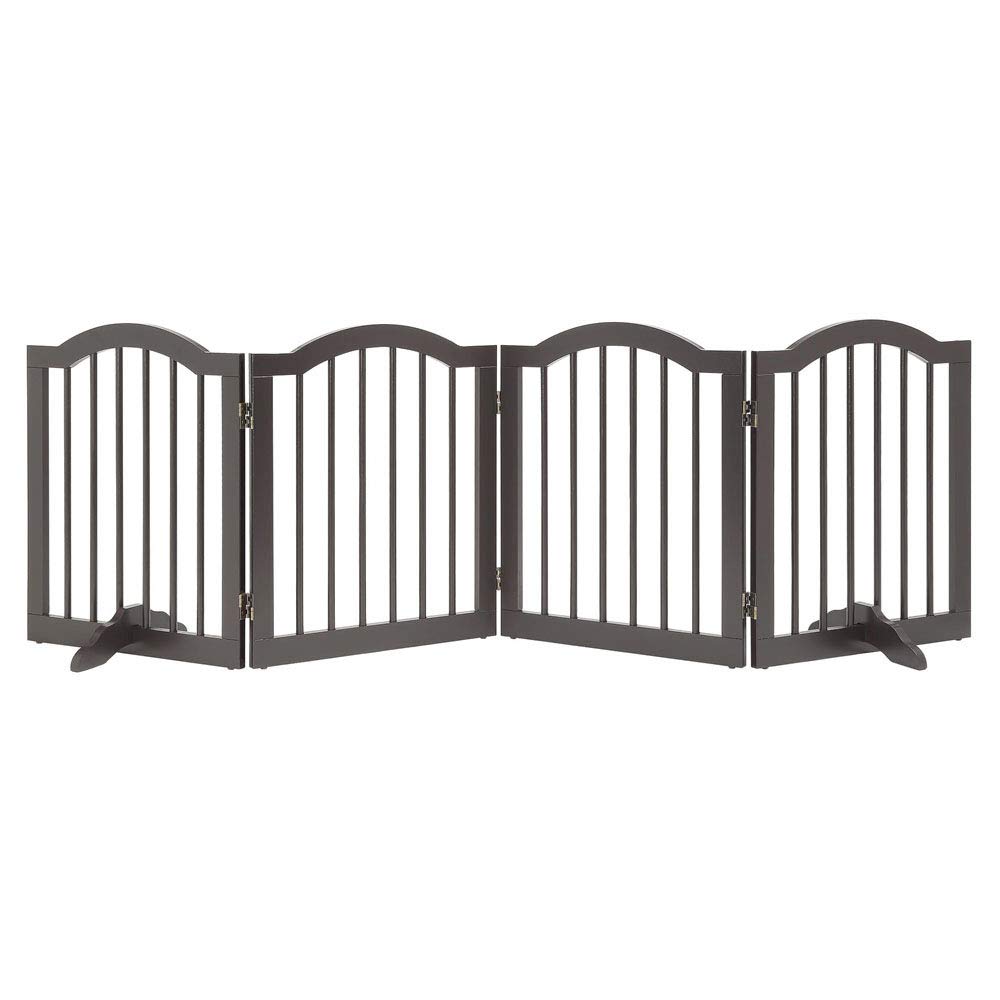 Buy unipaws Freestanding Pet Gate with 2Pcs Support Feet, Foldable Dog