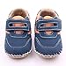 Lidiano Baby Boy Toddler Dull Polish Non Slip Rubber Sole Sneakers 0-18 Months (12-18 Months, Blue & Orange)