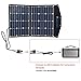 ACOPOWER 12V 70 Watt Foldable Solar Panel Kit; Portable Solar Charger Suitcase of 2x35W Monocrystalline Module & 5A Charge Controller for RV, Boats, Camping; w USB 5V Output as Phone Charger