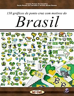 Livro 150 gráficos de ponto cruz com motivos do Brasil (Brazilian artcraft)