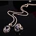 EVERRICH Boho Necklace Ring Earrings Beach Wedding Jewelry Sets for Brides Jewelry Sets,3 Pairs