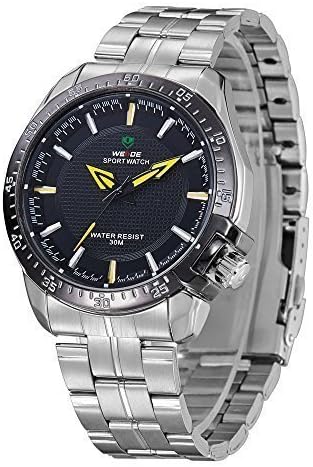 Baly Original Quartz Watch WEIDE Famous Brand Watches Men Full Stainless Steel Watch Band Waterproof