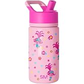 Simple Modern Trolls Kids Water Bottle &amp; Toddler Cup | 14oz | Insulated Stainless Steel Trolls Poppy Toddler Water Bottle, Kids Tumbler with Straw | Spill Proof for School, Girls, Boys
