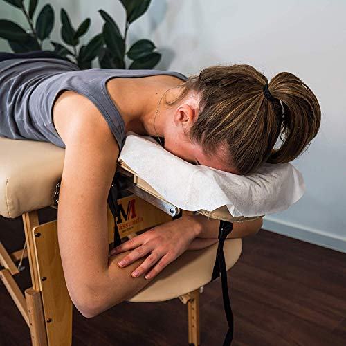 ZMDREAM Disposable Massage Headrest Covers Face Rest Cradle Covers 100 count White - Thumbnail 6