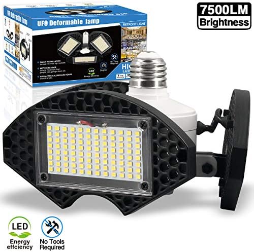 Led Garage Lights 60w Deformable Led Garage Ceiling Lights 7500