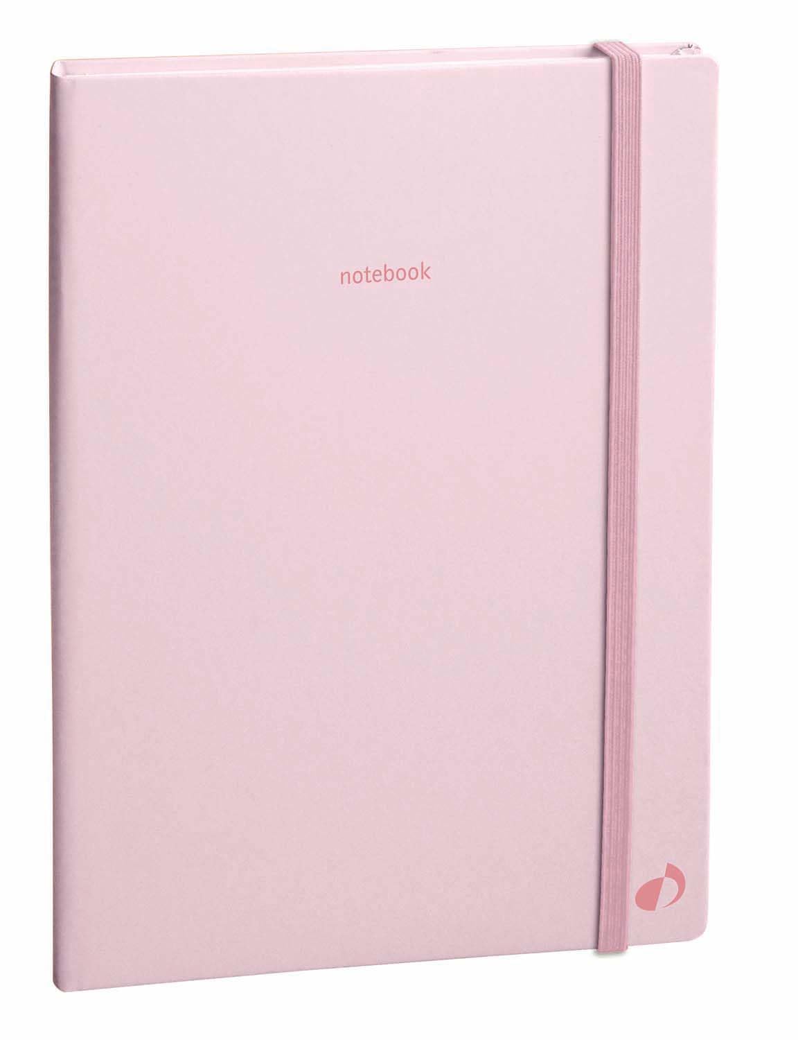 Quo Vadis Pastel Notebook 21 Lined with Elastic 15 x 21 cm Pink
