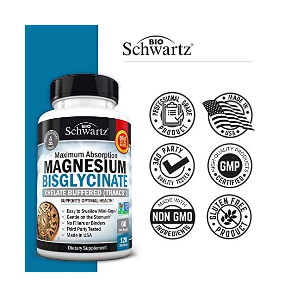 Magnesium Bisglycinate 100 Chelate NoLaxative Effect Maximum