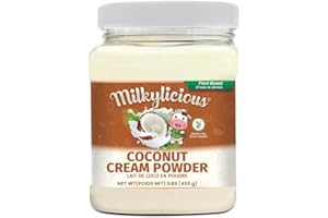 Milkylicious | Coconut Cream Powder 1 lbs (455 gm) | Plant-Based Creamer | Perfect for Curry, Smoothies, Milkshakes, Soups, T
