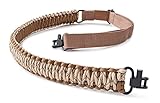 SREMMOS TM Two Point Rifle Sling with Swivels, Heavy Duty Gun Sling, Paracord Sling for Rifle, Multiple Colors (Brown and Beige Camo)