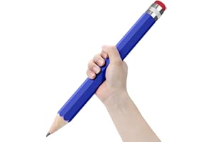 BUSHIBU Giant Pencils for Prop/Gifts/Decor - 14 Inch Jumbo Wooden Big Novelty Pencil with Cap for Schools and Homes (Blue)