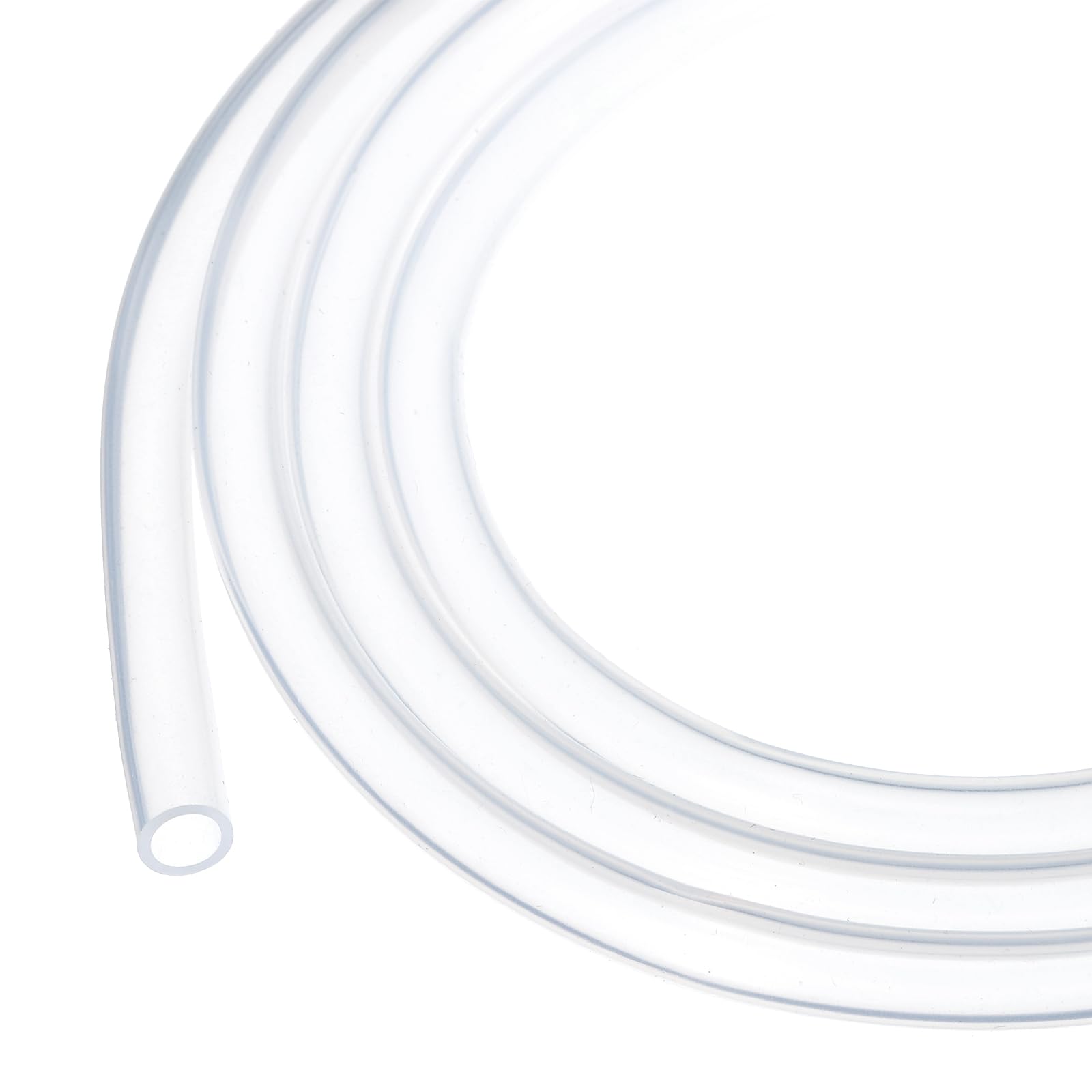 Rebower 10ft Silicone Tubing 5mm ID 7mm OD Clear Industrial Plastic Tubing Pure Silicone Hoses for Pump Siphoning Draining Irrigation Brewing