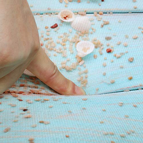 image for Uphome Memory Foam Bathroom Rugs Beach Shell Sea Collection Vintage Bo