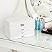 SONGMICS Jewelry Box Organizer Jewelry Storage Case with Large Mirror and 3 Drawers, Gift for Mom, White UJBC113