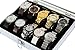 America Phoenix Large 12 Grids Watch Display Jewelry Case Box Storage Holder Leather and Aluminius