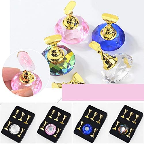 Alonea False Nail Tips Practice Display Stand Holder Magnetic Manicure Nails Salon Tool (4 Pack❤️)