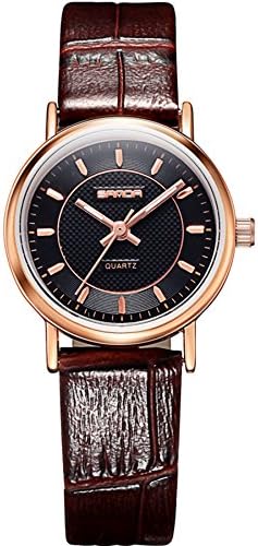 Sanda Ladies Luxury Watches Rose Gold Fashion Ultra Thin Leather Analog Quartz