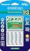 Panasonic K-KJ55M3A4BA Advanced Individual Battery 3 Hour Quick Charger with 4 AAA eneloop Rechargeable Batteries, White