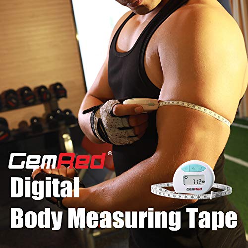 GemRed Digital Body Circumference Tape Measure Waist Bicep Measure with