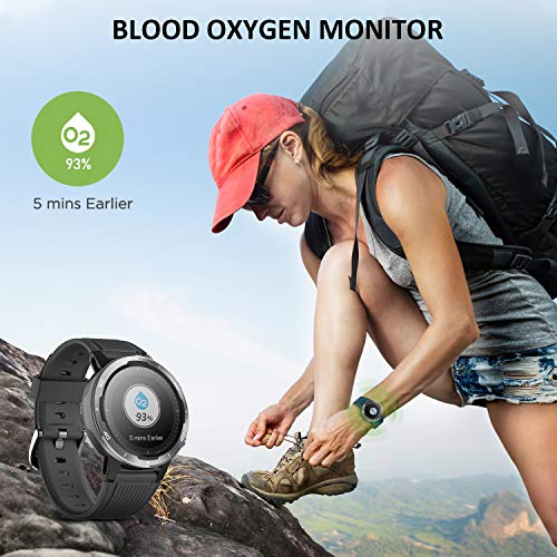 Letsfit Smart Watch, GPS Running Watch with Blood Oxygen Monitor